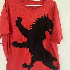 Express Red Lion Graphic T-Shirt